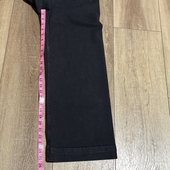 Anthropologie Maeve Colette Wide Leg Crop Jeans Size 27 Black - Picture 11 of 15